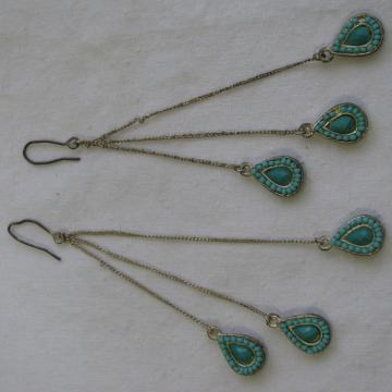 NAUŠNICE Tri zelene suze. SAND-2