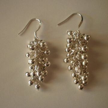 Naušnice ženske srebrne - oznaka 925 - model 45