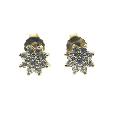 ZLATNE NAUŠNICE CVIJETIĆI 14K (585) 1,24 grama NOVO • GOLD SHOP •