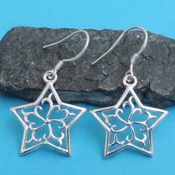 Naušnice zvjezdice s ornamentima