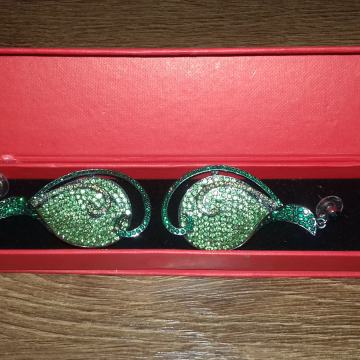 Predivne velike zelene naušnice - BIŽUTERIJA