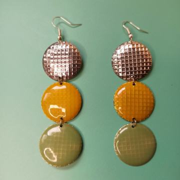 Retro naušnice, viseće (9 cm)