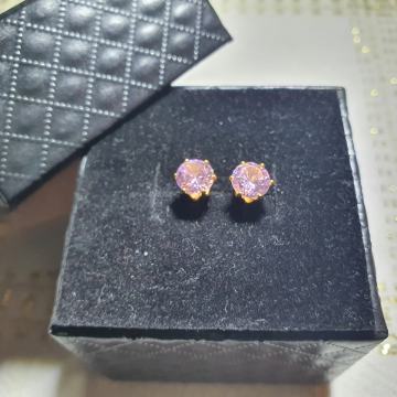 Roze naušnice na šaraf promjera 6 mm