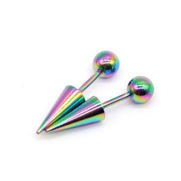 Spike naušnice - piercing, šarene (multicolor)