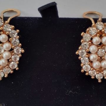 Srebrene nausnice klipse sa pozlatom