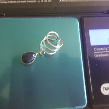 Srebrna 925 naušnica za hrskavicu III