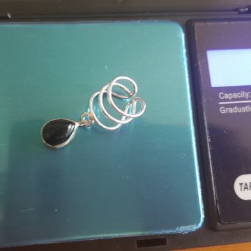 Srebrna 925 naušnica za hrskavicu IV