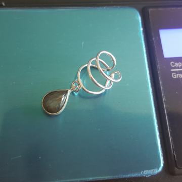 Srebrna 925 naušnica za hrskavicu I