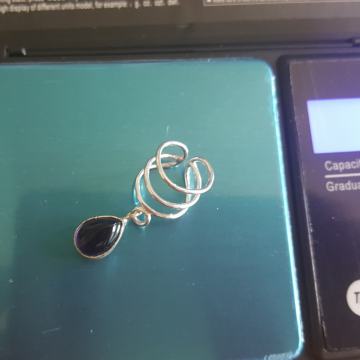 Srebrna 925 naušnica za hrskavicu V