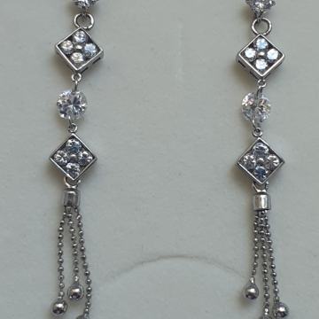 Nausnice visece sa kristalima / cirkon rodinirano posrebra