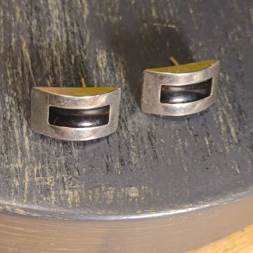 srebrne naušnice, antique