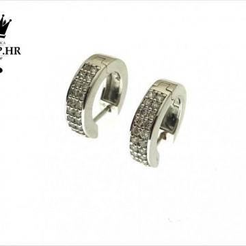 SREBRNE NAUŠNICE SA CIRKONIMA 7,11G, (925) /  R1, RATE !!