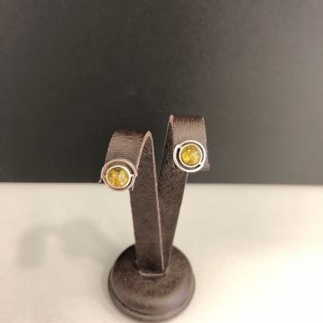 SREBRNE NAUŠNICE SA JANTAROM 4,09g .925, R1, RATE, POVOLJNO!