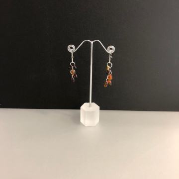 SREBRNE NAUŠNICE SA JANTAROM 2,68g .925, R1, RATE, POVOLJNO!