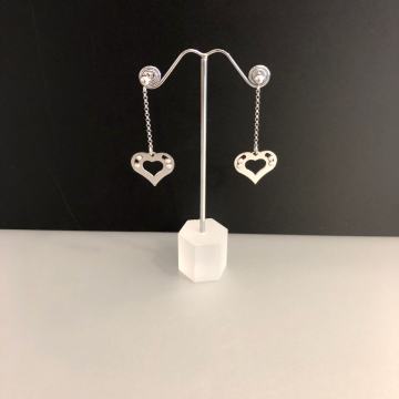 SREBRNE NAUŠNICE SRCA SA CIRKONIMA 4,88g .925, R1, RATE, POVOLJNO!