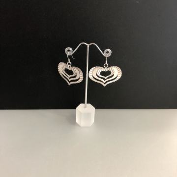 SREBRNE NAUŠNICE SA SRCIMA 6,48g .925, R1, RATE, POVOLJNO!