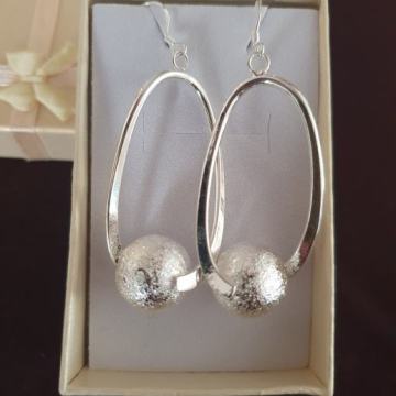 Srebrne naušnice, viseće