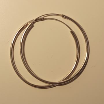 Srebrne okrugle naušnice, 925 srebro