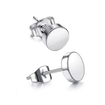 Srebrni fake plugovi plug naušnice s kopčom (unisex)