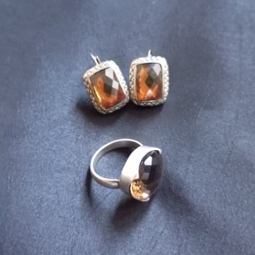 Srebrni prsten,nausnice