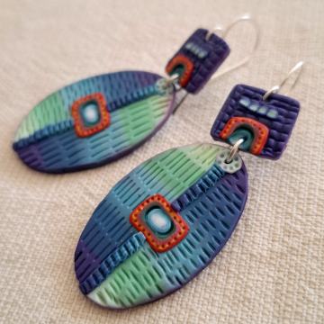 Unikatne naušnice od polimerne gline, ručni rad