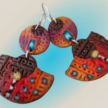 unikatne naušnice od polimerne gline