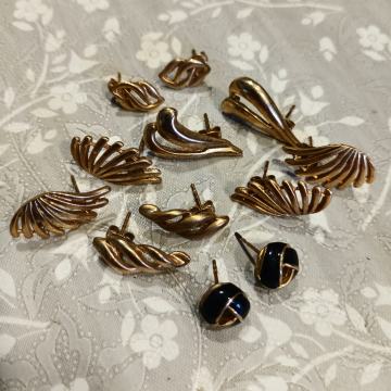 Vintage naušnice u zlatnoj nijansi - ⚡️lot 6 x para⚡️