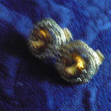 VINTAGE POZLAĆENE NAUŠNICE UKRAŠENE KRISTALIMA