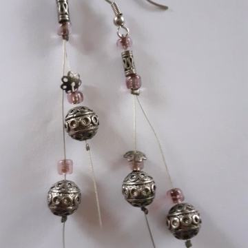 Viseće naušnice srebrne boje