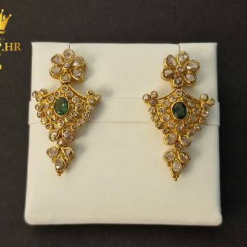 ZLATNE ANTIKNE VIKTORIJANSKE NAUŠNICE S DIJAMANTIMA / R1, RATE !