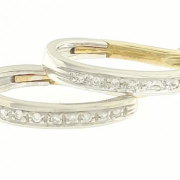 ZLATNE DIJAMANTNE NAUŠNICE 18K (750) 5,05 grama NOVO • GOLD SHOP •