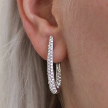 ZLATNE DIJAMANTNE NAUŠNICE 18K (750) 8,94g NOVO • GOLD SHOP •