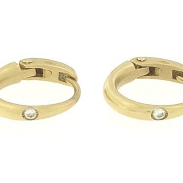 ZLATNE DIJAMANTNE NAUŠNICE RINGOVI 18K (750) 3,91g NOVO • GOLD SHOP •