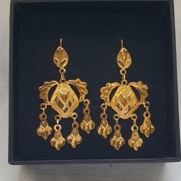 ZLATNE NAUŠNICE 22KT VISEĆE 916 KARATNO ZLATO