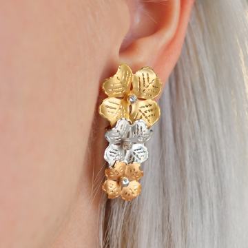 ZLATNE NAUŠNICE BRAND "RONCO" 18K (750) 7,26 grama NOVO • GOLD SHOP •