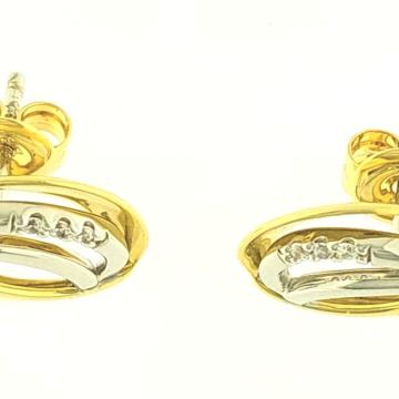 ZLATNE NAUŠNICE S DIJAMANTIMA 14K (585) 0,84 grama NOVO • GOLD SHOP •