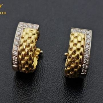 ZLATNE NAUŠNICE S DIJAMANTIMA 0,168ct / R1, RATE !