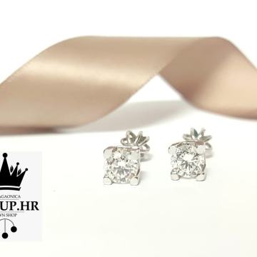 ZLATNE NAUŠNICE SA DIJAMANTIMA 1ct (GIA CETIFIKATI) / R1, RATE !