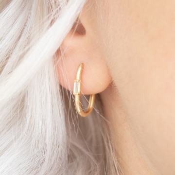 ZLATNE NAUŠNICE IZDUŽENI RINGOVI 14K (585) 1,60g NOVO • GOLD SHOP •