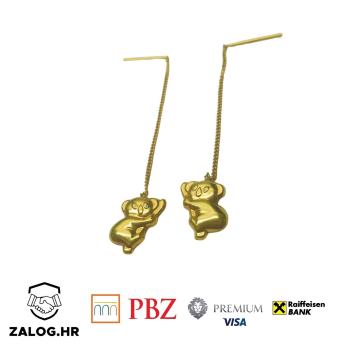 ZLATNE NAUŠNICE KOALA 14K 1,15G ***DO 24 RATE*** R1!