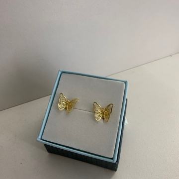 ZLATNE NAUŠNICE LEPTIR