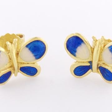 ZLATNE NAUŠNICE LEPTIRIĆI 18K (750) 2,38 grama NOVO • GOLD SHOP •