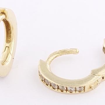 ZLATNE NAUŠNICE MALI RINGOVI 14K (585) 1,72 grama NOVO • GOLD SHOP •