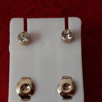 Zlatne naušnice (medicinke) sa BIJELIM cirkonom -Moguće slanje