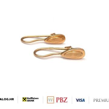 ZLATNE NAUŠNICE (ROSE ZLATO) 2.29G 14K ***DO 24 RATE*** R1!