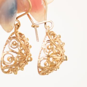 ZLATNE NAUŠNICE ŠIBENSKI BOTUNI 14K (585) 4,33g NOVO • GOLD SHOP •