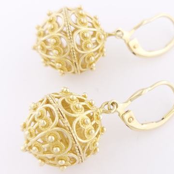 ZLATNE NAUŠNICE ŠIBENSKI BOTUNI 14K (585) 8,66g NOVO • GOLD SHOP •