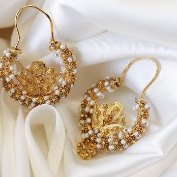 ZLATNE NAUŠNICE SPLITSKE "KOŠARICE" 14K (585) 10,69g NOVO • GOLD SHOP