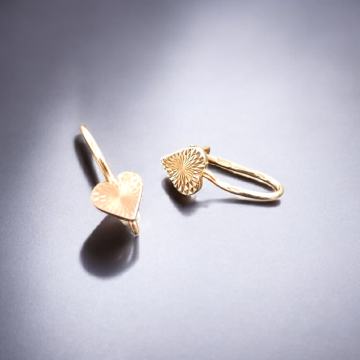 ZLATNE NAUŠNICE  SRCE .585, 14 K/ R1, RATE!