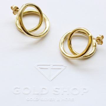 ZLATNE ŠTIFT NAUŠNICE 14K (585) 3,30g NOVO • GOLD SHOP •